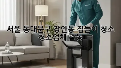 서울 동대문구 장안동 집들이 청소? 청소업체 출동!